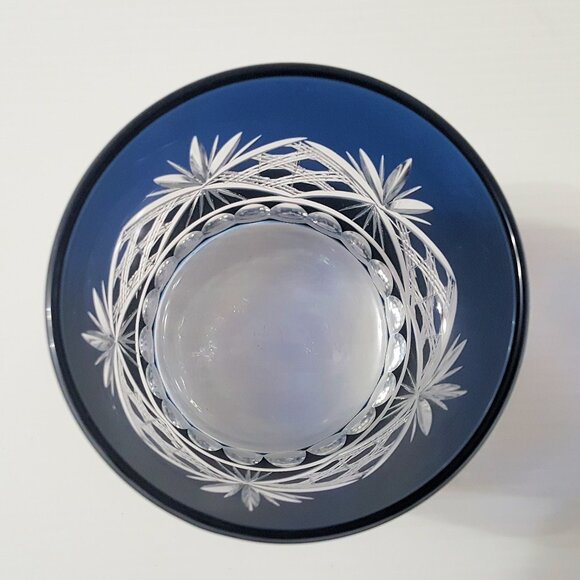 NEW Pottery Barn BLUE Antique Cut DOF Glasses 10.5 OZ NIB Easter - Picture 4 of 7